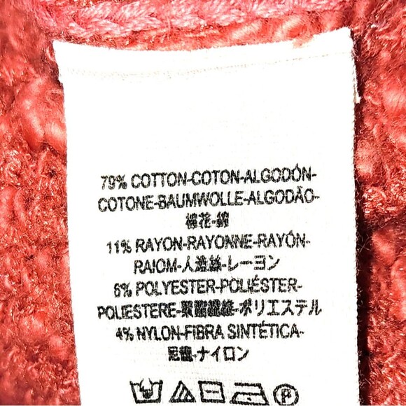 Free People Women's Big Easy Coral Cowl Neck Long Sleeves Pullover Sweater Sz L - Picture 8 of 9